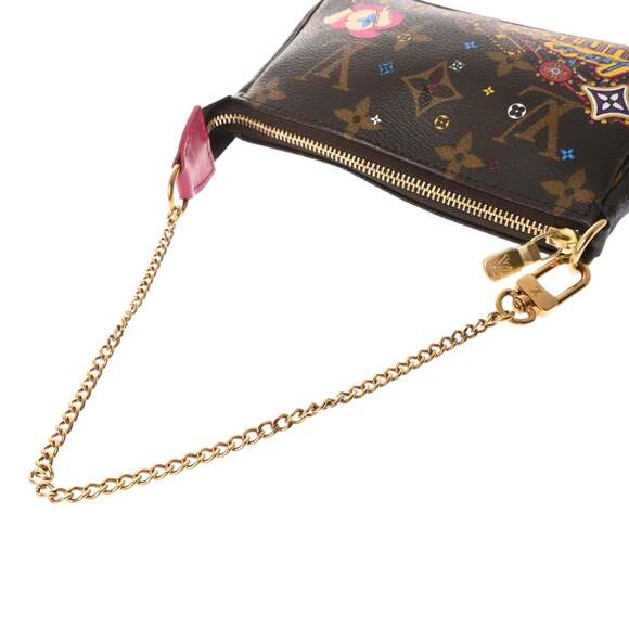 LOUIS VUITTON Authentic Brown Monogram Canvas Pochette Pouch - Picture 5 of 11